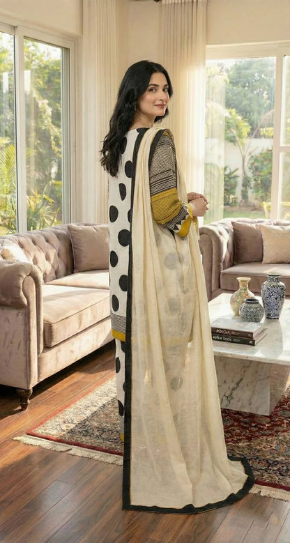 Polka Dot (Stitched 3 Pcs) Winter Stuff